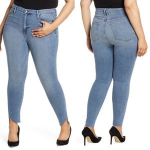 Good American Good Legs Cascade Hem Skinny Jeans
